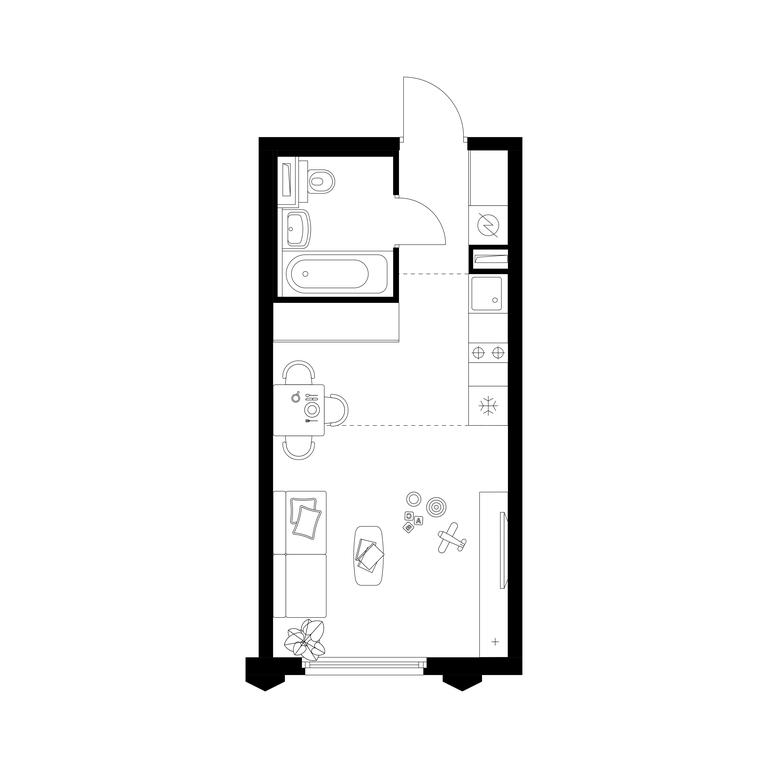 Apartment Sale, 26.4平方米 at Businovskiy Park, Izhorskaya Street, 6с5, Moscow, Russia #1 Apartment Sale, 26.4平方米 at Businovskiy Park, Izhorskaya Street, 6с5, Moscow, Russia #1