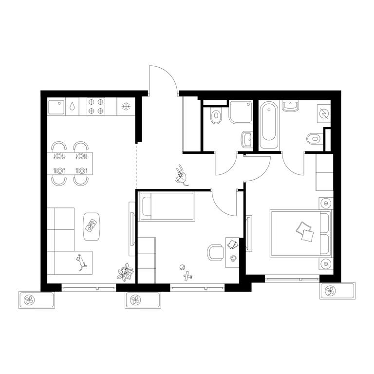 2-BD Apartment Sale, 54.6 sq. m. at Belaya Dacha Park, mikrorayon Parkovy, 1, Kotelniki, Moscow Region, Russia #1 2-BD Apartment Sale, 54.6 sq. m. at Belaya Dacha Park, mikrorayon Parkovy, 1, Kotelniki, Moscow Region, Russia #1