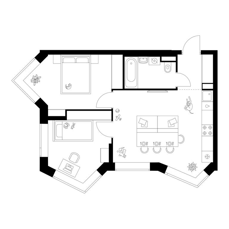 2-BD Apartment Sale, 52.7 sq. m. at Michurinskiy Park, Ozyornaya Street, 44А, Moscow, Russia #1 2-BD Apartment Sale, 52.7 sq. m. at Michurinskiy Park, Ozyornaya Street, 44А, Moscow, Russia #1