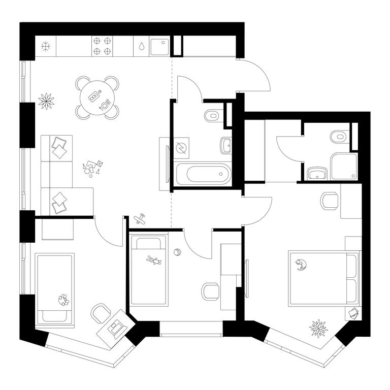3-BD Apartment Sale, 65.9 sq. m. at Michurinskiy Park, Ozyornaya Street, 44А, Moscow, Russia #1 3-BD Apartment Sale, 65.9 sq. m. at Michurinskiy Park, Ozyornaya Street, 44А, Moscow, Russia #1