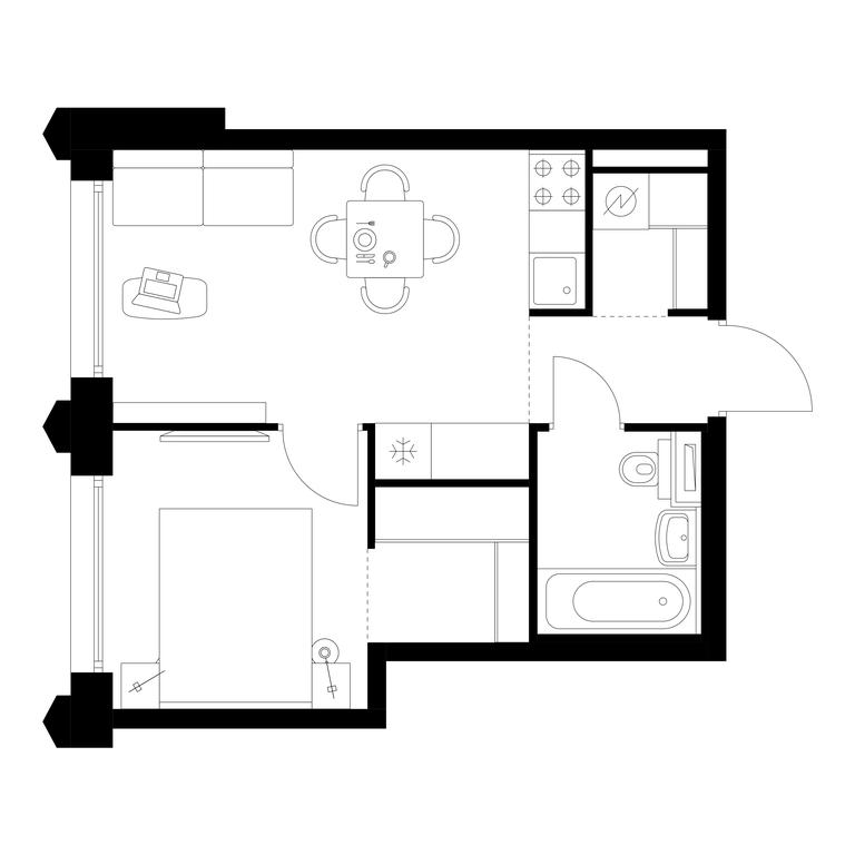 1-BD Apartment Sale, 33.4 sq. m. at Businovskiy Park, Izhorskaya Street, 6с5, Moscow, Russia #1 1-BD Apartment Sale, 33.4 sq. m. at Businovskiy Park, Izhorskaya Street, 6с5, Moscow, Russia #1