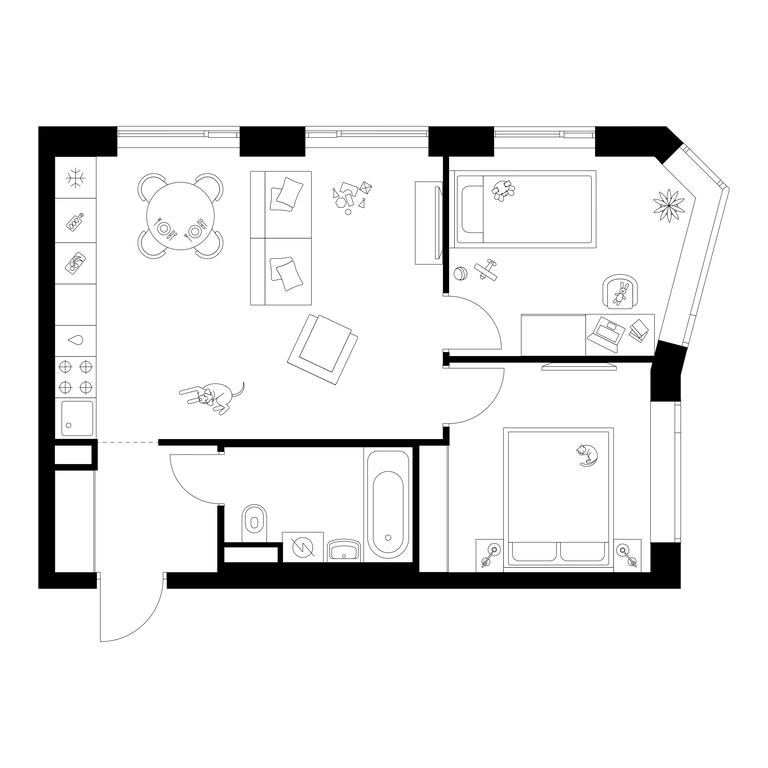 2-BD Apartment Sale, 51.1 sq. m. at Michurinskiy Park, Ozyornaya Street, 44А, Moscow, Russia #1 2-BD Apartment Sale, 51.1 sq. m. at Michurinskiy Park, Ozyornaya Street, 44А, Moscow, Russia #1