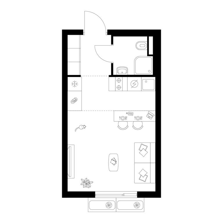 Apartment Sale, 24.1 sq. m. at Salarevo Park, Salaryevskaya Street, 8к1, Moskovskiy Settlement, Moscow, Russia #1