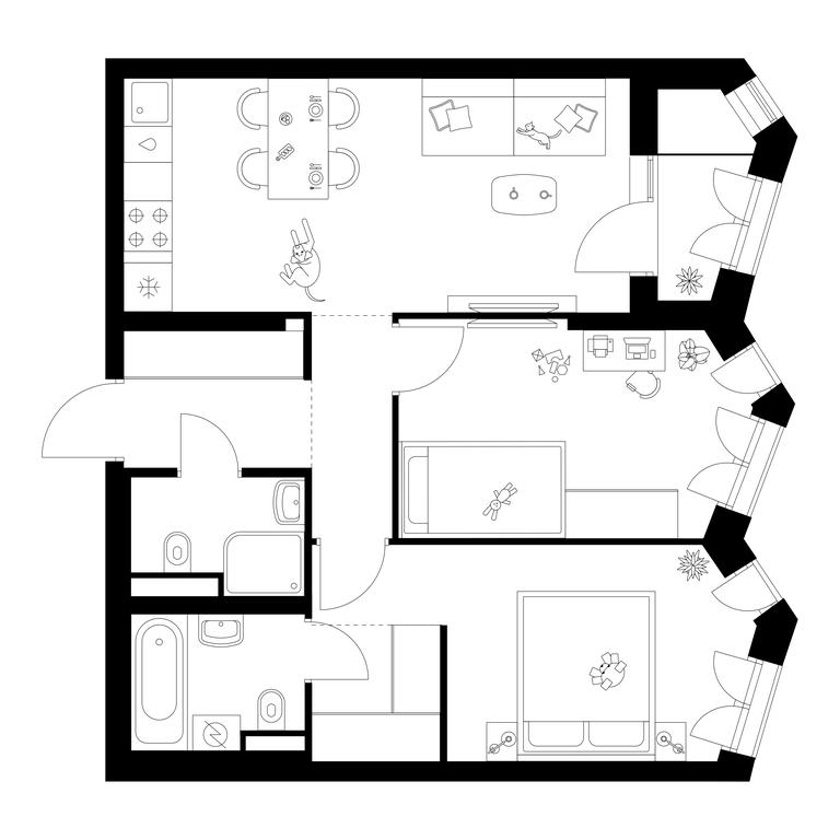2-BD Apartment Sale, 57.3 sq. m. at Michurinskiy Park, Ozyornaya Street, 44А, Moscow, Russia #1 2-BD Apartment Sale, 57.3 sq. m. at Michurinskiy Park, Ozyornaya Street, 44А, Moscow, Russia #1