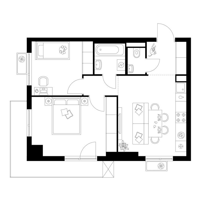 2-BD Apartment Sale, 53.7 sq. m. at Belaya Dacha Park, mikrorayon Parkovy, 1, Kotelniki, Moscow Region, Russia #1 2-BD Apartment Sale, 53.7 sq. m. at Belaya Dacha Park, mikrorayon Parkovy, 1, Kotelniki, Moscow Region, Russia #1