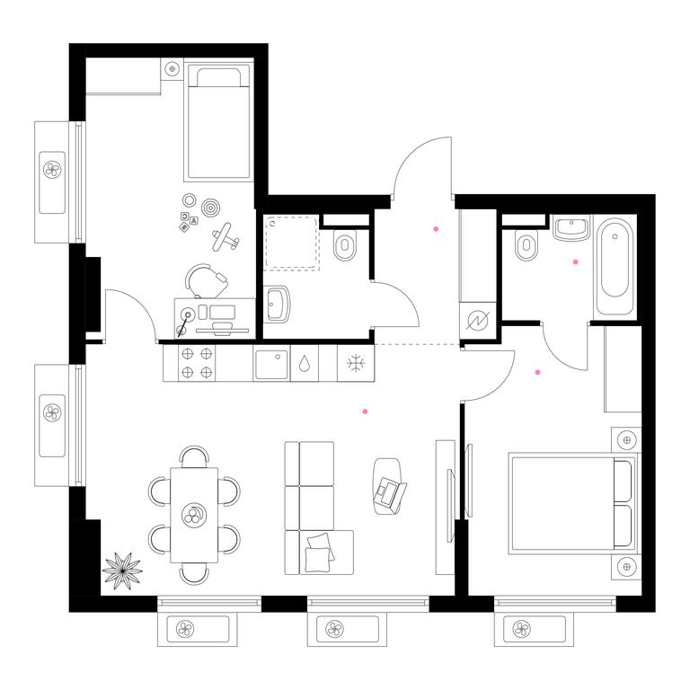 2-BD Apartment Sale, 58.5 sq. m. at Belaya Dacha Park, mikrorayon Parkovy, 1, Kotelniki, Moscow Region, Russia #1 2-BD Apartment Sale, 58.5 sq. m. at Belaya Dacha Park, mikrorayon Parkovy, 1, Kotelniki, Moscow Region, Russia #1