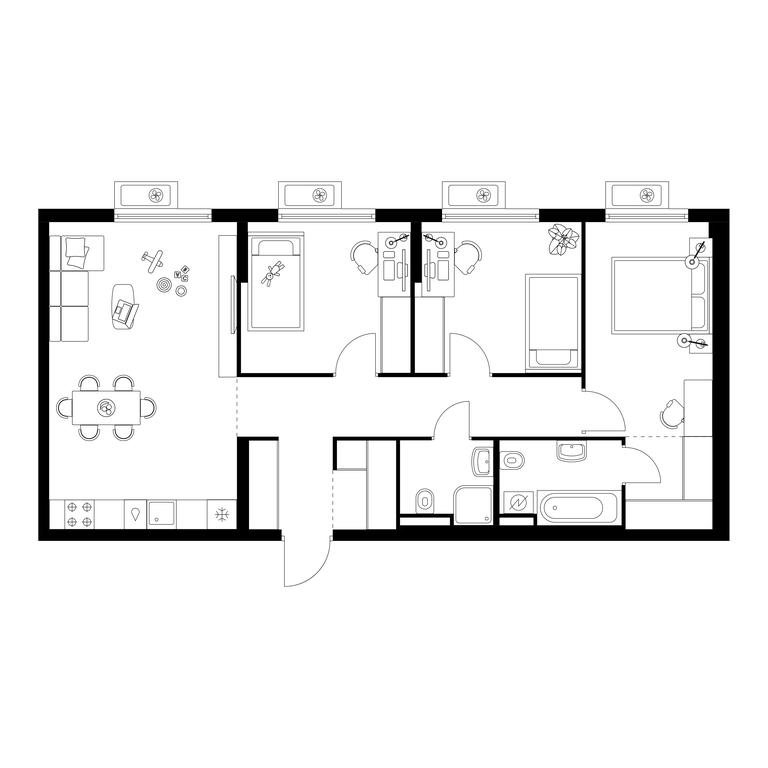 3-BD Apartment Sale, 78.6 sq. m. at Belaya Dacha Park, mikrorayon Parkovy, 1, Kotelniki, Moscow Region, Russia #2 3-BD Apartment Sale, 78.6 sq. m. at Belaya Dacha Park, mikrorayon Parkovy, 1, Kotelniki, Moscow Region, Russia #2