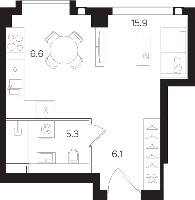 Apartment Sale, 33.9 sq. m. at Mangazeya na Tulskoy, Bolshaya Tulskaya Street, Moscow, Russia #1 Apartment Sale, 33.9 sq. m. at Mangazeya na Tulskoy, Bolshaya Tulskaya Street, Moscow, Russia #1