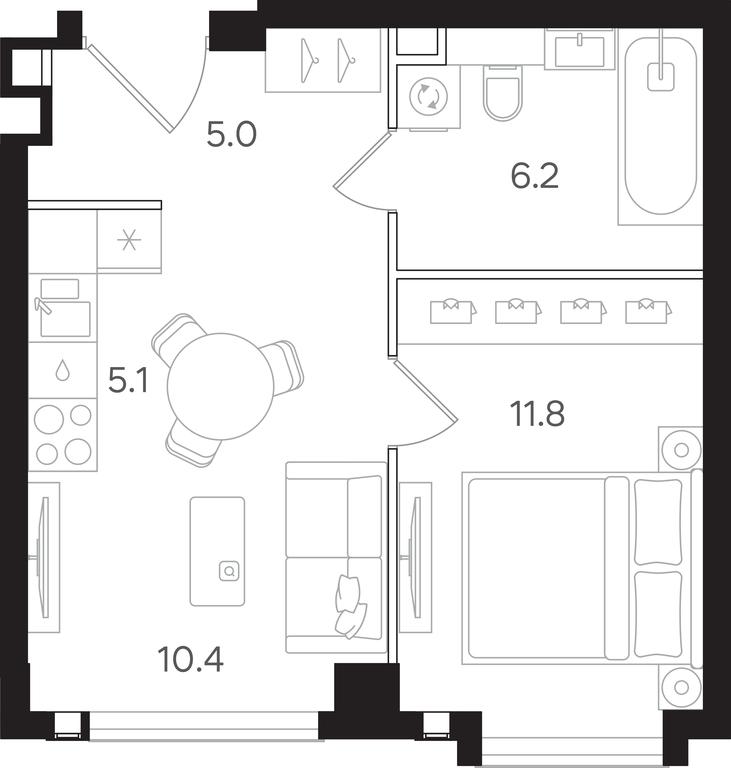 1-BD Apartment Sale, 38.5 sq. m. at Mangazeya na Tulskoy, Bolshaya Tulskaya Street, Moscow, Russia #1 1-BD Apartment Sale, 38.5 sq. m. at Mangazeya na Tulskoy, Bolshaya Tulskaya Street, Moscow, Russia #1