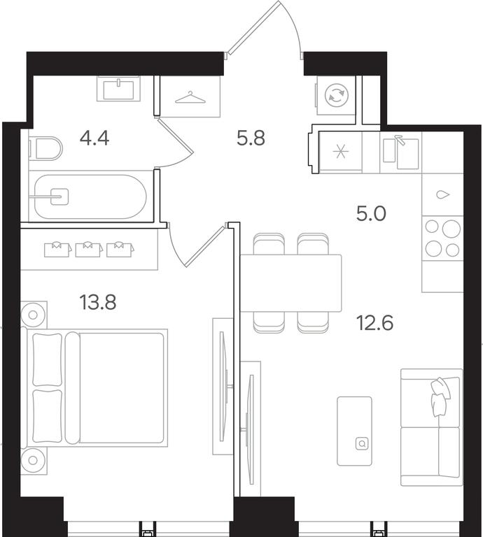 1-BD Apartment Sale, 41.6 sq. m. at Mangazeya na Tulskoy, Bolshaya Tulskaya Street, Moscow, Russia #1 1-BD Apartment Sale, 41.6 sq. m. at Mangazeya na Tulskoy, Bolshaya Tulskaya Street, Moscow, Russia #1