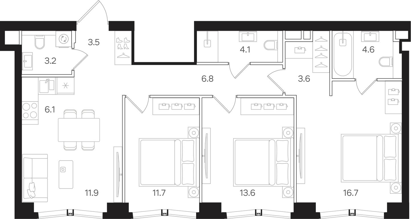 3-BD Apartment Sale, 85.8平方米 at Mangazeya na Tulskoy, Bolshaya Tulskaya Street, Moscow, Russia #1 3-BD Apartment Sale, 85.8平方米 at Mangazeya na Tulskoy, Bolshaya Tulskaya Street, Moscow, Russia #1