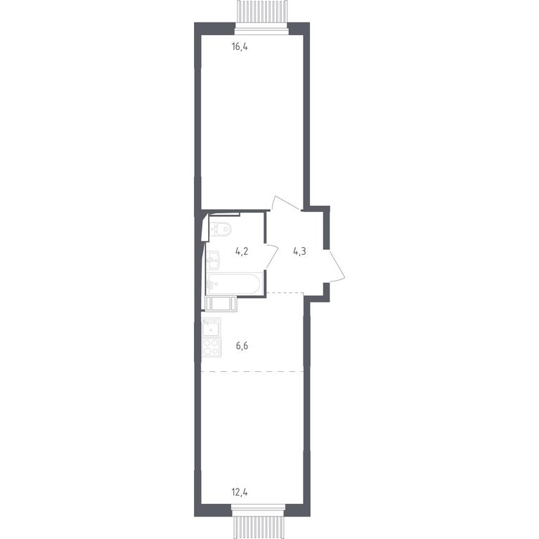 Apartment Sale, 43.2平方米 at Mytishchi Park, Silikatnaya ulitsa, 41к3, Mytischi, Moscow Region, Russia #1 Apartment Sale, 43.2平方米 at Mytishchi Park, Silikatnaya ulitsa, 41к3, Mytischi, Moscow Region, Russia #1