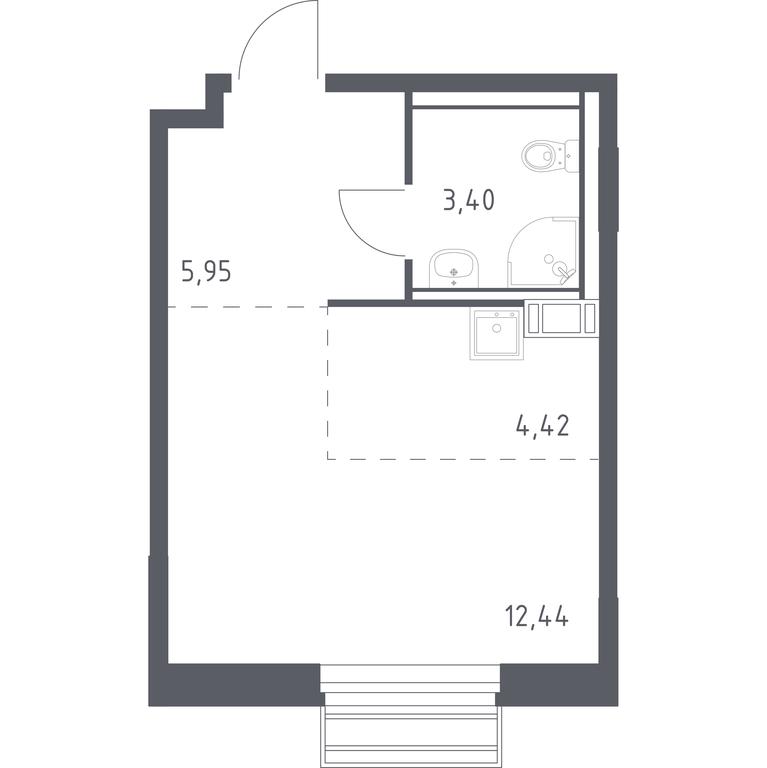 Apartment Sale, 26.4 sq. m. at Rublevskiy Kvartal, Laykovo Green Quarter, zhiloy kompleks Gorod-sobytiye Laykovo, selo Laykovo, Odintsovskiy City District, Moscow Region, Russia #1