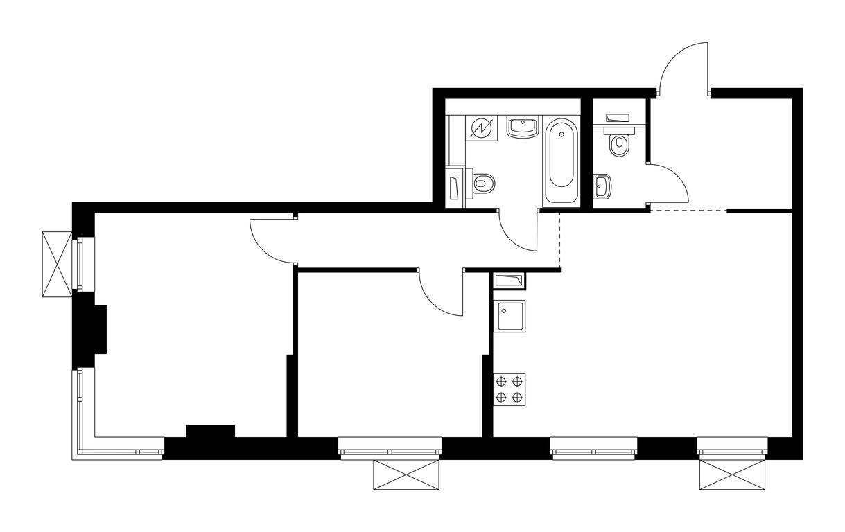 2-BD Apartment Sale, 60.7 sq. m. at Losinoostrovskiy Park, Otkrytoye Highway, 18Ас11, Moscow, Russia #1 2-BD Apartment Sale, 60.7 sq. m. at Losinoostrovskiy Park, Otkrytoye Highway, 18Ас11, Moscow, Russia #1