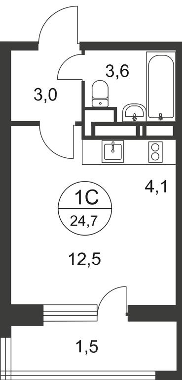 Apartment Sale, 23 sq. m. at Novograd Pavlino, Kosinskoye shosse, 2, Novoye Pavlino Microdistrict, Balashikha, Moscow Region, Russia #2 Apartment Sale, 23 sq. m. at Novograd Pavlino, Kosinskoye shosse, 2, Novoye Pavlino Microdistrict, Balashikha, Moscow Region, Russia #2