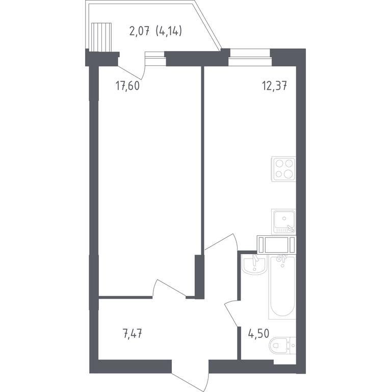 Apartment Sale, 43.3平方米 at Egorovo Park, 1-y kvartal, posyolok Zhilino-1, Lubertsy City District, Moscow Region, Russia #1 Apartment Sale, 43.3平方米 at Egorovo Park, 1-y kvartal, posyolok Zhilino-1, Lubertsy City District, Moscow Region, Russia #1