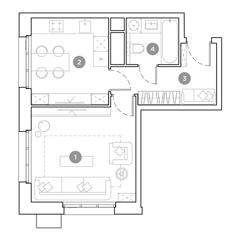 1-BD Apartment Sale, 37.7 sq. m. at Gogol Park, ulitsa Gogolya, 3, Lyubertsy, Moscow Region, Russia #1