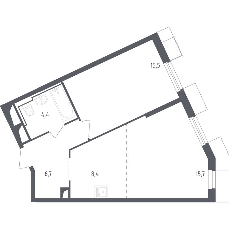 Apartment Sale, 50.56 sq. m. at Sputnik, Lipovoy Roschi Street, 1к4, derevnya Razdory, Odintsovskiy City District, Moscow Region, Russia #1 Apartment Sale, 50.56 sq. m. at Sputnik, Lipovoy Roschi Street, 1к4, derevnya Razdory, Odintsovskiy City District, Moscow Region, Russia #1