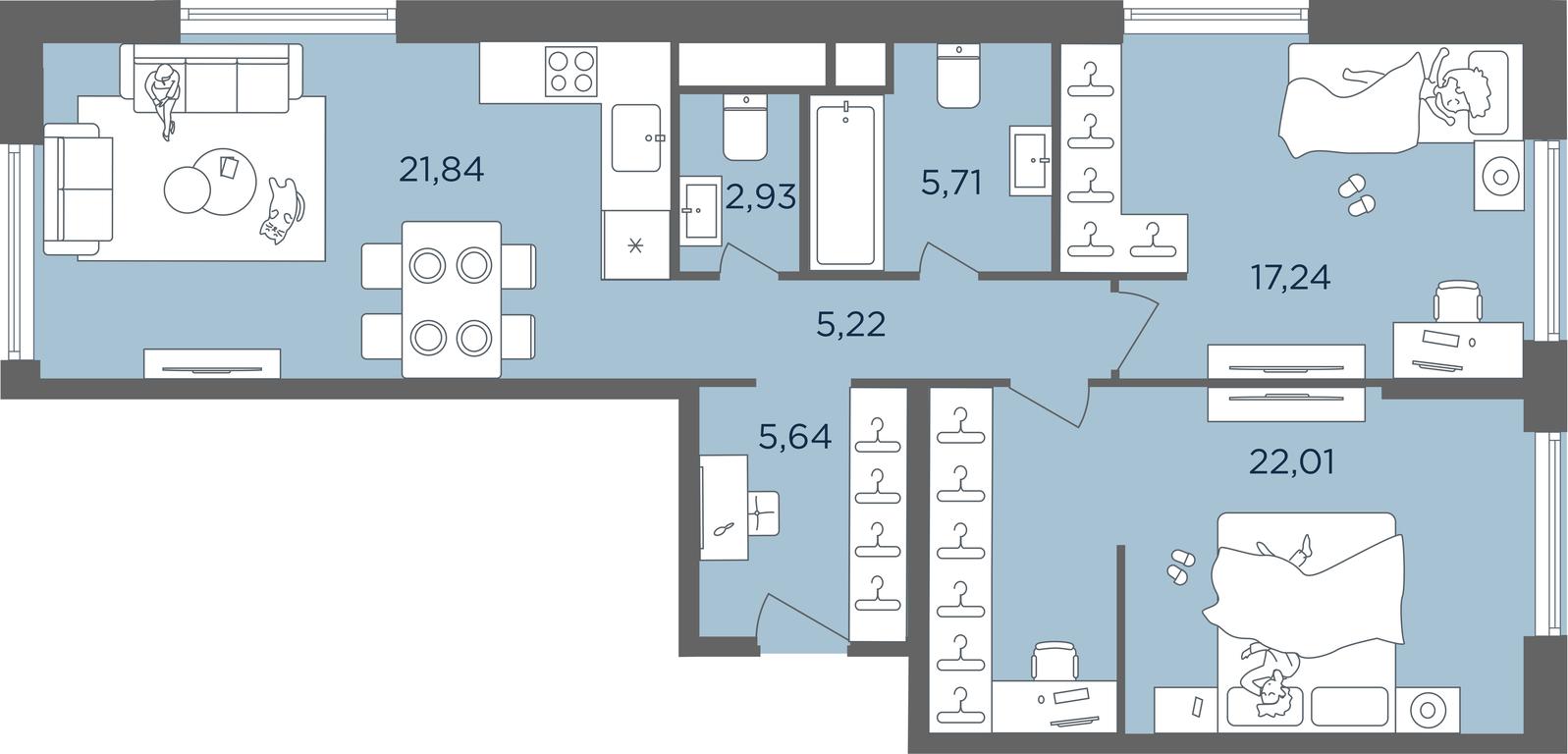 1-BD Apartment Sale, 81平方米 at Headliner, Shmitovsky Drive, 39, Moscow, Russia #2 1-BD Apartment Sale, 81平方米 at Headliner, Shmitovsky Drive, 39, Moscow, Russia #2