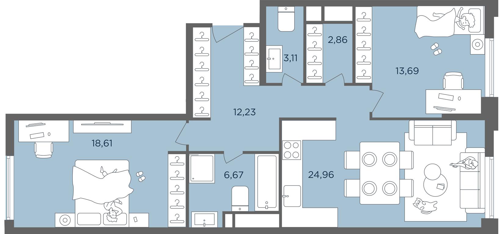 1-BD Apartment Sale, 82.5平方米 at Headliner, Shmitovsky Drive, 39, Moscow, Russia #2 1-BD Apartment Sale, 82.5平方米 at Headliner, Shmitovsky Drive, 39, Moscow, Russia #2
