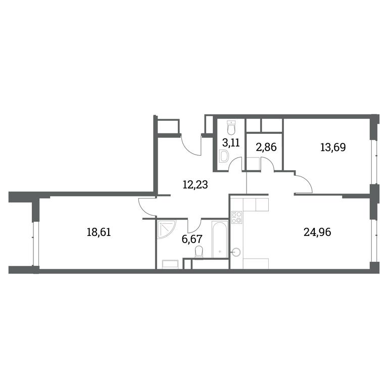 1-BD Apartment Sale, 82.5平方米 at Headliner, Shmitovsky Drive, 39, Moscow, Russia #1 1-BD Apartment Sale, 82.5平方米 at Headliner, Shmitovsky Drive, 39, Moscow, Russia #1