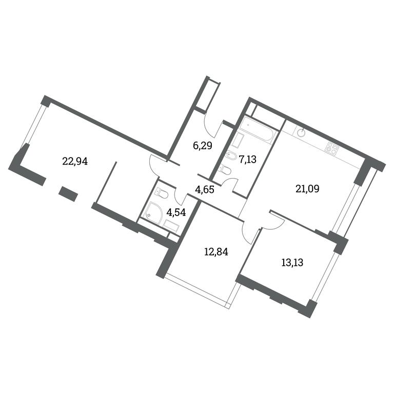 2-BD Apartment Sale, 93.2 sq. m. at Headliner, Shmitovsky Drive, 39, Moscow, Russia #1 2-BD Apartment Sale, 93.2 sq. m. at Headliner, Shmitovsky Drive, 39, Moscow, Russia #1