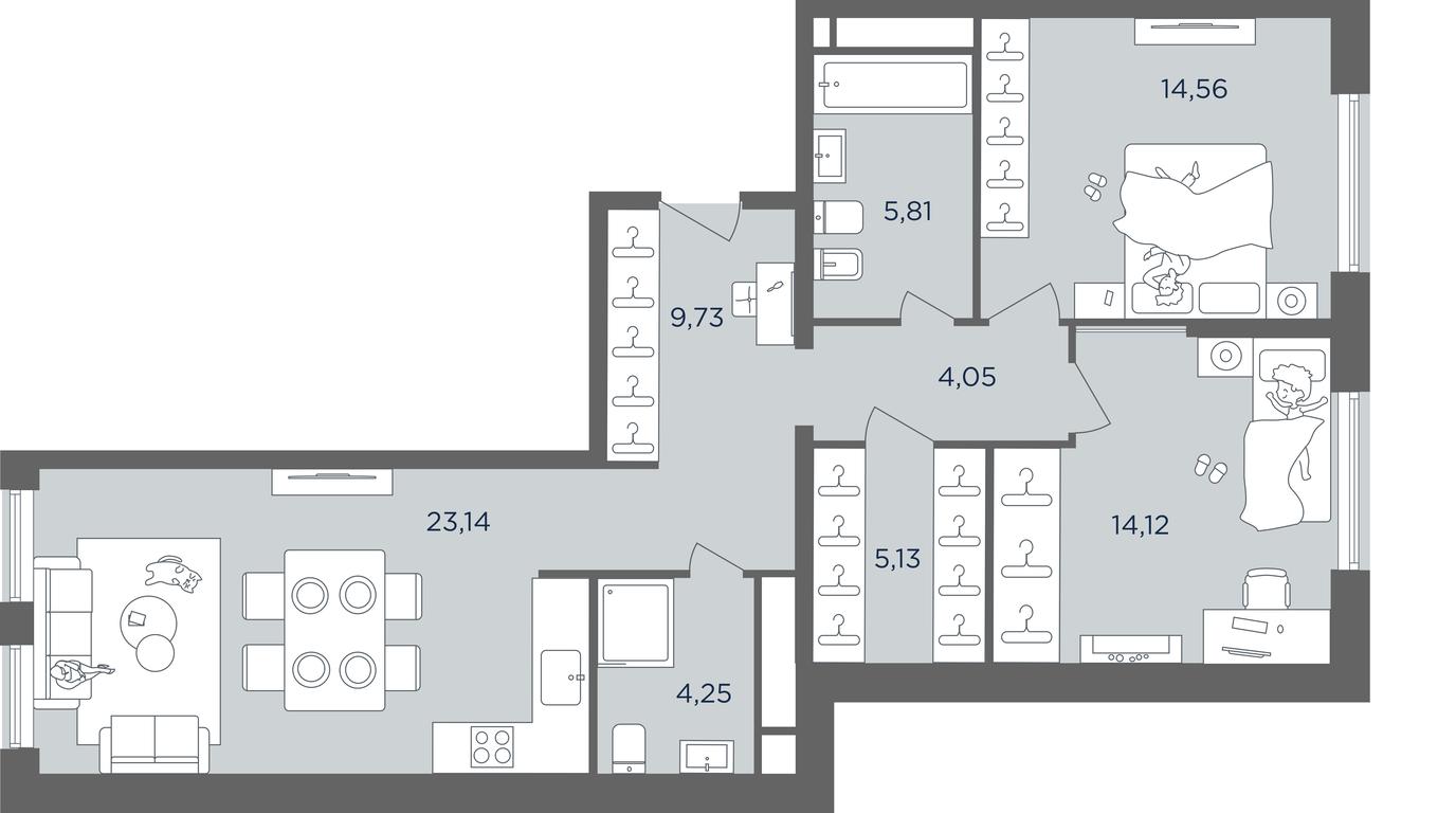 2-BD Apartment Sale, 81.1 sq. m. at Headliner, Shmitovsky Drive, 39, Moscow, Russia #2 2-BD Apartment Sale, 81.1 sq. m. at Headliner, Shmitovsky Drive, 39, Moscow, Russia #2