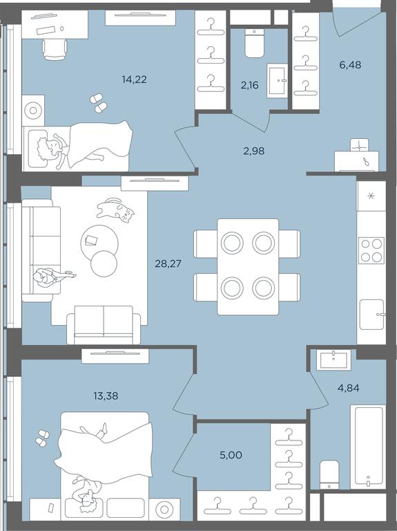 1-BD Apartment Sale, 81.3 sq. m. at Headliner, Shmitovsky Drive, 39, Moscow, Russia #2 1-BD Apartment Sale, 81.3 sq. m. at Headliner, Shmitovsky Drive, 39, Moscow, Russia #2