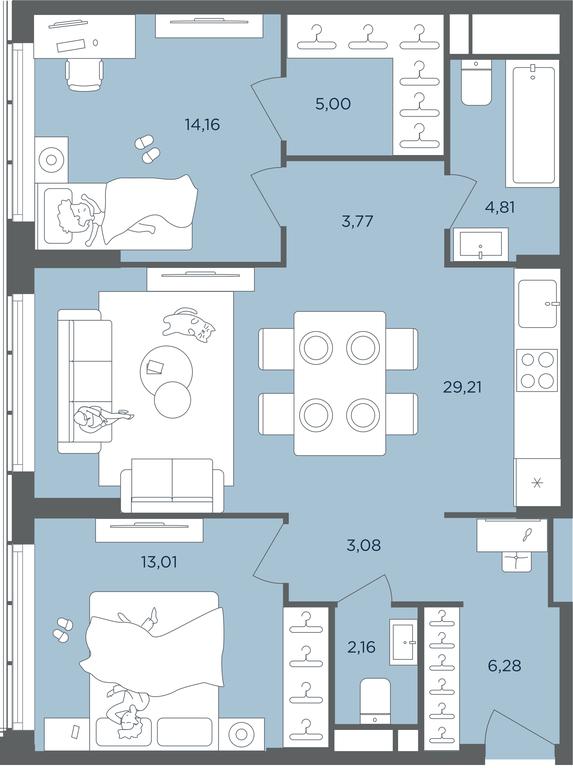 1-BD Apartment Sale, 81.5 sq. m. at Headliner, Shmitovsky Drive, 39, Moscow, Russia #2 1-BD Apartment Sale, 81.5 sq. m. at Headliner, Shmitovsky Drive, 39, Moscow, Russia #2