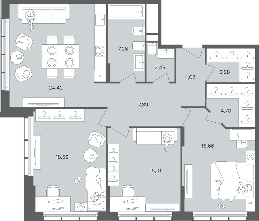 2-BD Apartment Sale, 105.4 sq. m. at Headliner, Shmitovsky Drive, 39, Moscow, Russia #2 2-BD Apartment Sale, 105.4 sq. m. at Headliner, Shmitovsky Drive, 39, Moscow, Russia #2