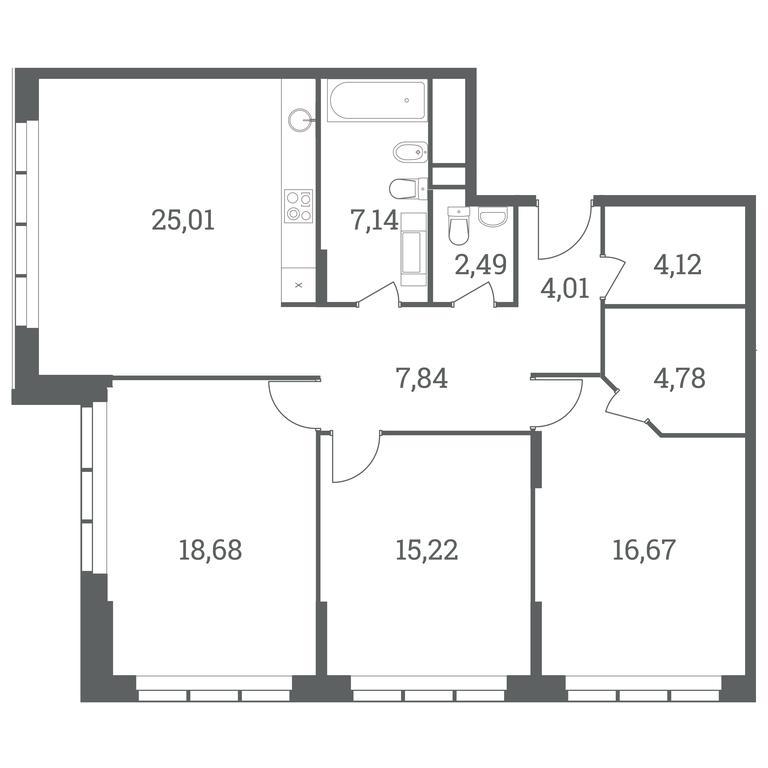 2-BD Apartment Sale, 106.9平方米 at Headliner, Shmitovsky Drive, 39, Moscow, Russia #1 2-BD Apartment Sale, 106.9平方米 at Headliner, Shmitovsky Drive, 39, Moscow, Russia #1