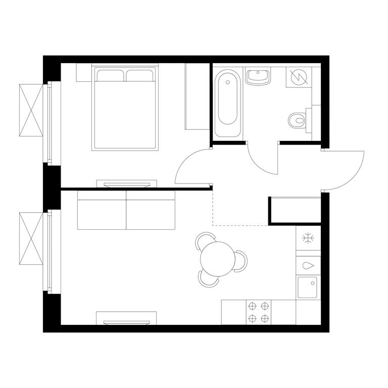 1-BD Apartment Sale, 35.4平方米 at Vostochnoe Butovo, Krymskaya Street, 13, rabochiy posyolok Bobrovo, Leninskiy City District, Moscow Region, Russia #2 1-BD Apartment Sale, 35.4平方米 at Vostochnoe Butovo, Krymskaya Street, 13, rabochiy posyolok Bobrovo, Leninskiy City District, Moscow Region, Russia #2