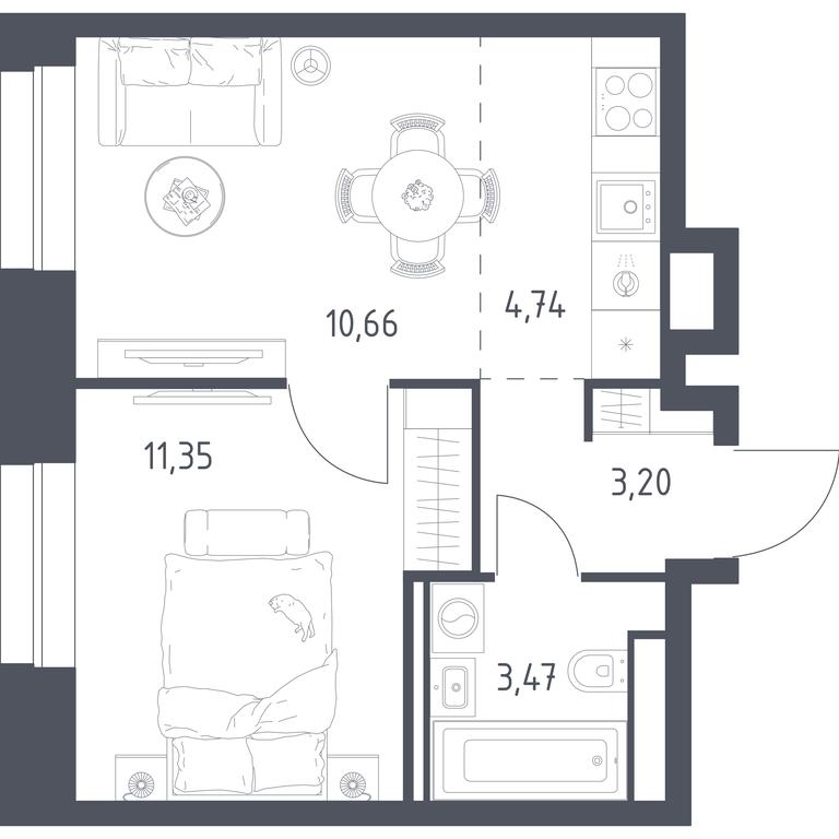 Apartment Sale, 33.42 sq. m. at Vereiskaya 41, Vereyskaya Street, 41, Moscow, Russia #2