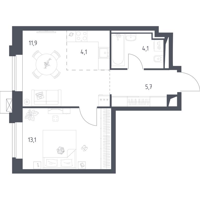 Apartment Sale, 38.76平方米 at Vereiskaya 41, Vereyskaya Street, 41, Moscow, Russia #2 Apartment Sale, 38.76平方米 at Vereiskaya 41, Vereyskaya Street, 41, Moscow, Russia #2