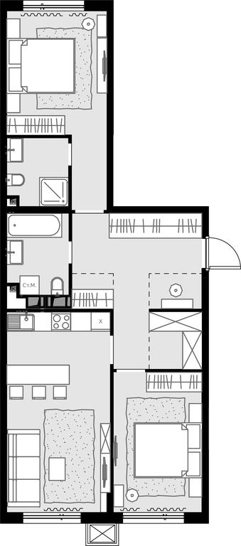 2-BD Apartment Sale, 71平方米 at Malevich, Otradnaya Street, 8, Moscow, Russia #1 2-BD Apartment Sale, 71平方米 at Malevich, Otradnaya Street, 8, Moscow, Russia #1