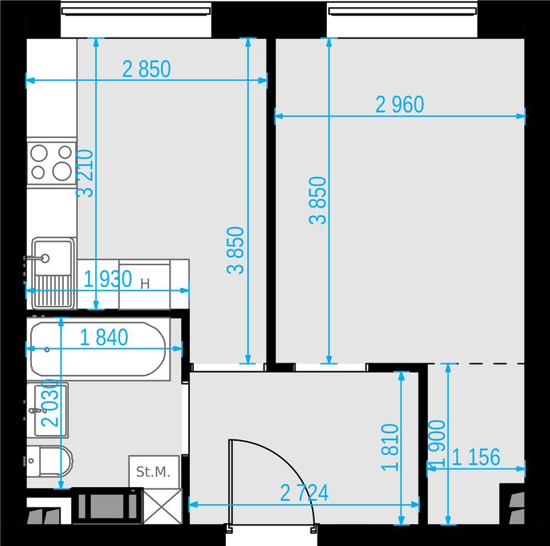 1-BD Apartment Sale, 32.4平方米 at Malevich, Otradnaya Street, 8, Moscow, Russia #1 1-BD Apartment Sale, 32.4平方米 at Malevich, Otradnaya Street, 8, Moscow, Russia #1