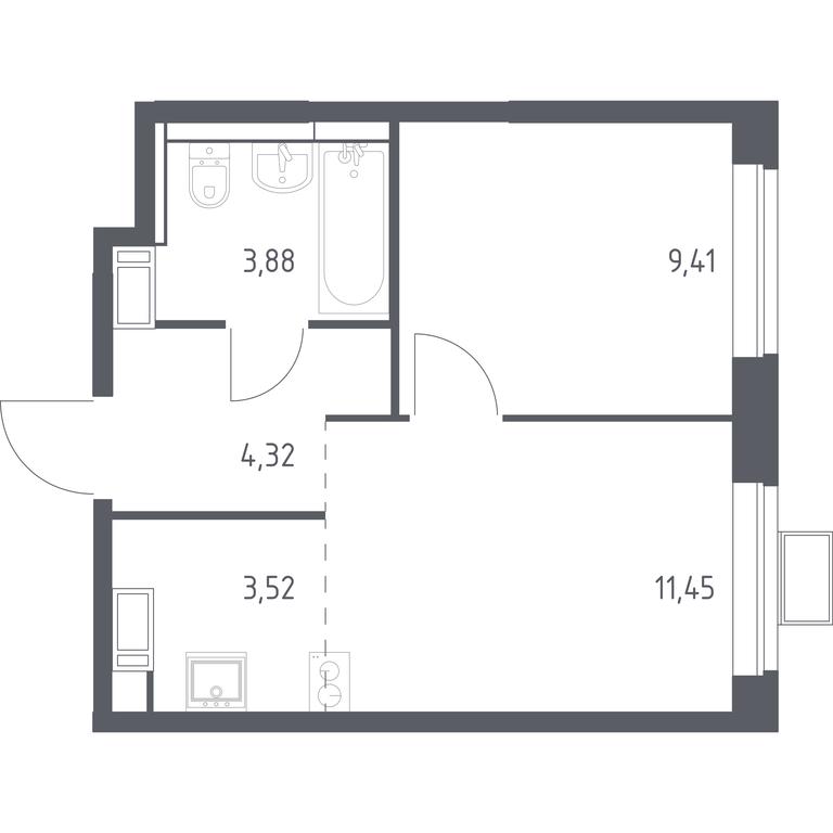 Apartment Sale, 32.4 sq. m. at Pribrezhnyi Park, Pribrezhniy Park Residential Complex, Village of Yam, Domodedovo City District, Moscow Region, Russia #1 Apartment Sale, 32.4 sq. m. at Pribrezhnyi Park, Pribrezhniy Park Residential Complex, Village of Yam, Domodedovo City District, Moscow Region, Russia #1