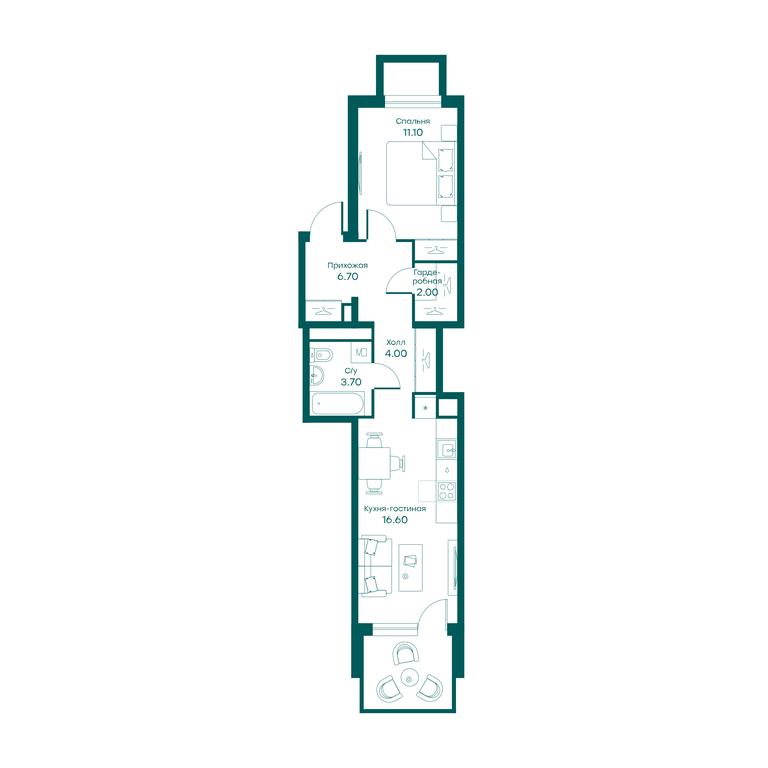 1-BD Apartment Sale, 44.3平方米 at Ravnovesie, zhiloy kompleks Ravnovesiye, selo Perkhushkovo, Odintsovskiy City District, Moscow Region, Russia #1 1-BD Apartment Sale, 44.3平方米 at Ravnovesie, zhiloy kompleks Ravnovesiye, selo Perkhushkovo, Odintsovskiy City District, Moscow Region, Russia #1