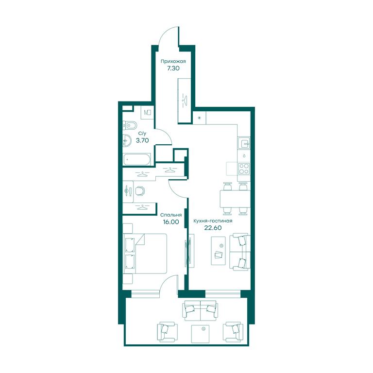 1-BD Apartment Sale, 49.6平方米 at Ravnovesie, zhiloy kompleks Ravnovesiye, selo Perkhushkovo, Odintsovskiy City District, Moscow Region, Russia #1 1-BD Apartment Sale, 49.6平方米 at Ravnovesie, zhiloy kompleks Ravnovesiye, selo Perkhushkovo, Odintsovskiy City District, Moscow Region, Russia #1