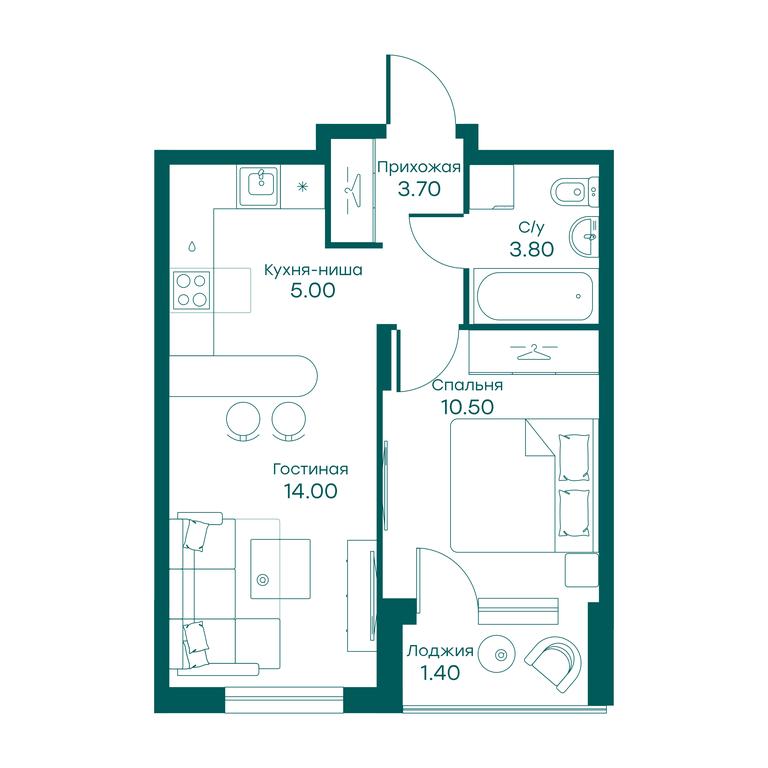 1-BD Apartment Sale, 36.8平方米 at Ravnovesie, zhiloy kompleks Ravnovesiye, selo Perkhushkovo, Odintsovskiy City District, Moscow Region, Russia #1 1-BD Apartment Sale, 36.8平方米 at Ravnovesie, zhiloy kompleks Ravnovesiye, selo Perkhushkovo, Odintsovskiy City District, Moscow Region, Russia #1