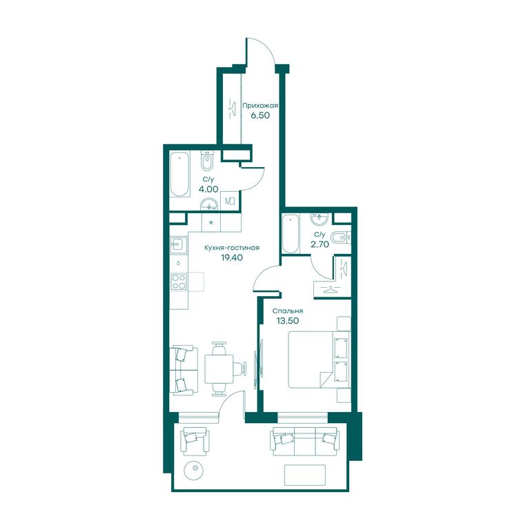 1-BD Apartment Sale, 45.8平方米 at Ravnovesie, zhiloy kompleks Ravnovesiye, selo Perkhushkovo, Odintsovskiy City District, Moscow Region, Russia #1 1-BD Apartment Sale, 45.8平方米 at Ravnovesie, zhiloy kompleks Ravnovesiye, selo Perkhushkovo, Odintsovskiy City District, Moscow Region, Russia #1