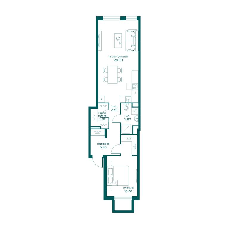 1-BD Apartment Sale, 57.1平方米 at Ravnovesie, zhiloy kompleks Ravnovesiye, selo Perkhushkovo, Odintsovskiy City District, Moscow Region, Russia #1 1-BD Apartment Sale, 57.1平方米 at Ravnovesie, zhiloy kompleks Ravnovesiye, selo Perkhushkovo, Odintsovskiy City District, Moscow Region, Russia #1