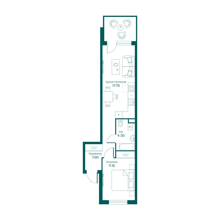 1-BD Apartment Sale, 40.1平方米 at Ravnovesie, zhiloy kompleks Ravnovesiye, selo Perkhushkovo, Odintsovskiy City District, Moscow Region, Russia #1 1-BD Apartment Sale, 40.1平方米 at Ravnovesie, zhiloy kompleks Ravnovesiye, selo Perkhushkovo, Odintsovskiy City District, Moscow Region, Russia #1