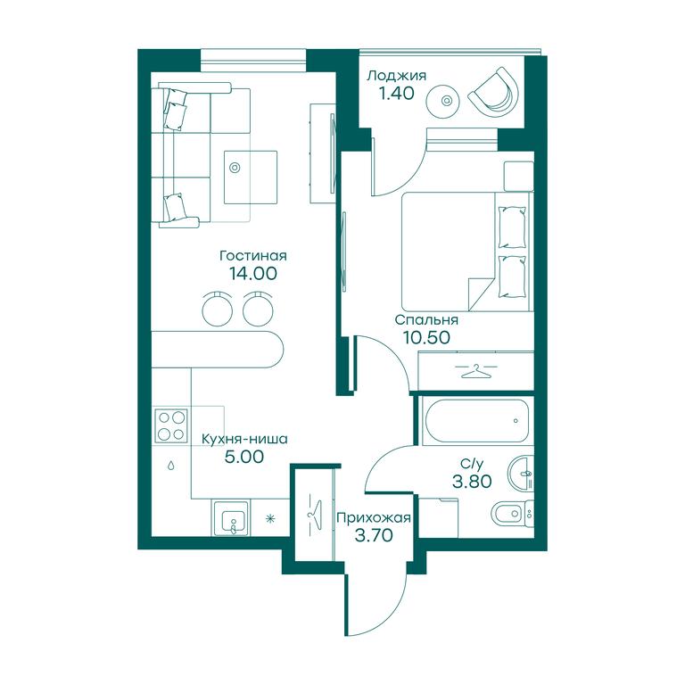 1-BD Apartment Sale, 37 sq. m. at Ravnovesie, zhiloy kompleks Ravnovesiye, selo Perkhushkovo, Odintsovskiy City District, Moscow Region, Russia #1 1-BD Apartment Sale, 37 sq. m. at Ravnovesie, zhiloy kompleks Ravnovesiye, selo Perkhushkovo, Odintsovskiy City District, Moscow Region, Russia #1