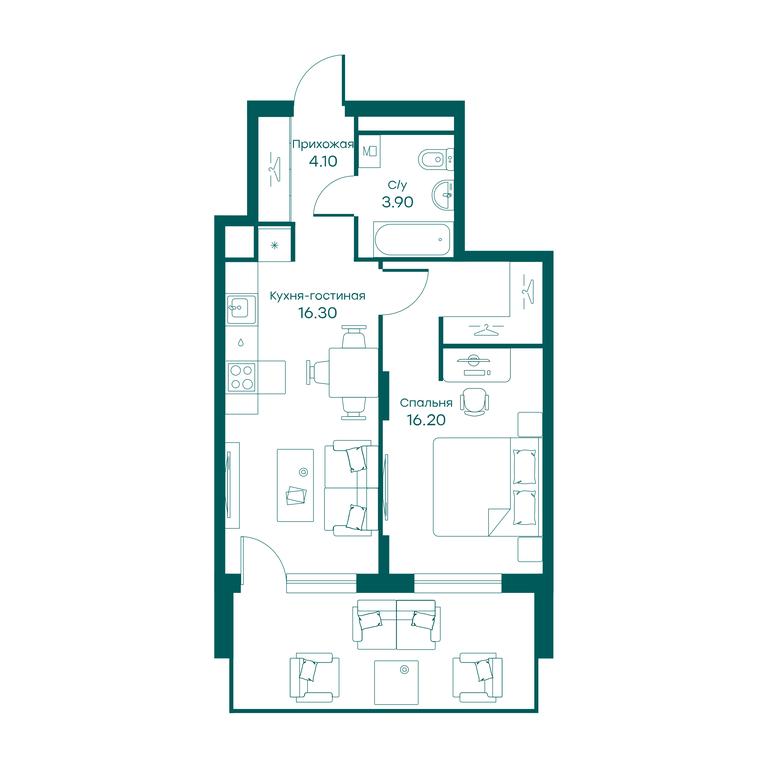 1-BD Apartment Sale, 40.6平方米 at Ravnovesie, zhiloy kompleks Ravnovesiye, selo Perkhushkovo, Odintsovskiy City District, Moscow Region, Russia #1 1-BD Apartment Sale, 40.6平方米 at Ravnovesie, zhiloy kompleks Ravnovesiye, selo Perkhushkovo, Odintsovskiy City District, Moscow Region, Russia #1