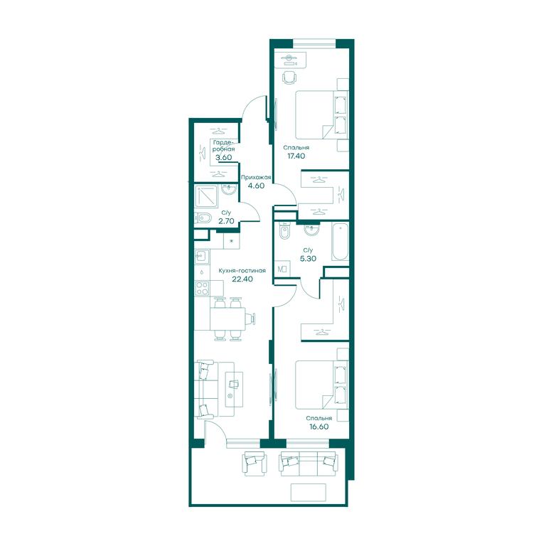 2-BD Apartment Sale, 72.5 sq. m. at Ravnovesie, zhiloy kompleks Ravnovesiye, selo Perkhushkovo, Odintsovskiy City District, Moscow Region, Russia #1 2-BD Apartment Sale, 72.5 sq. m. at Ravnovesie, zhiloy kompleks Ravnovesiye, selo Perkhushkovo, Odintsovskiy City District, Moscow Region, Russia #1