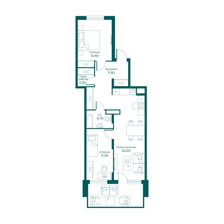 2-BD Apartment Sale, 63.9 sq. m. at Ravnovesie, zhiloy kompleks Ravnovesiye, selo Perkhushkovo, Odintsovskiy City District, Moscow Region, Russia #1 2-BD Apartment Sale, 63.9 sq. m. at Ravnovesie, zhiloy kompleks Ravnovesiye, selo Perkhushkovo, Odintsovskiy City District, Moscow Region, Russia #1