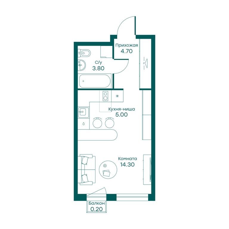Apartment Sale, 27.8 sq. m. at Ravnovesie, zhiloy kompleks Ravnovesiye, selo Perkhushkovo, Odintsovskiy City District, Moscow Region, Russia #1 Apartment Sale, 27.8 sq. m. at Ravnovesie, zhiloy kompleks Ravnovesiye, selo Perkhushkovo, Odintsovskiy City District, Moscow Region, Russia #1