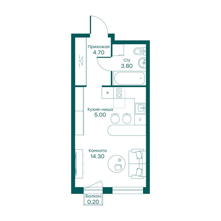 Apartment Sale, 27.6 sq. m. at Ravnovesie, zhiloy kompleks Ravnovesiye, selo Perkhushkovo, Odintsovskiy City District, Moscow Region, Russia #1 Apartment Sale, 27.6 sq. m. at Ravnovesie, zhiloy kompleks Ravnovesiye, selo Perkhushkovo, Odintsovskiy City District, Moscow Region, Russia #1