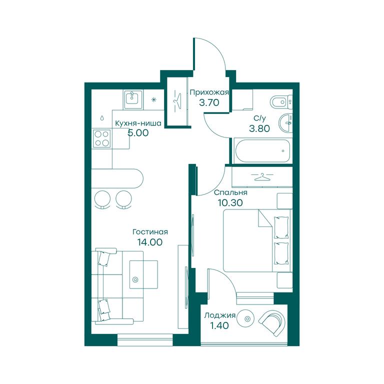 1-BD Apartment Sale, 36.7 sq. m. at Ravnovesie, zhiloy kompleks Ravnovesiye, selo Perkhushkovo, Odintsovskiy City District, Moscow Region, Russia #1 1-BD Apartment Sale, 36.7 sq. m. at Ravnovesie, zhiloy kompleks Ravnovesiye, selo Perkhushkovo, Odintsovskiy City District, Moscow Region, Russia #1